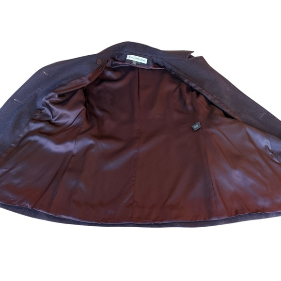 Evan Picone Peacoat Women's 100% Wool Plum Color Vintage Winter - Picture 10 of 13